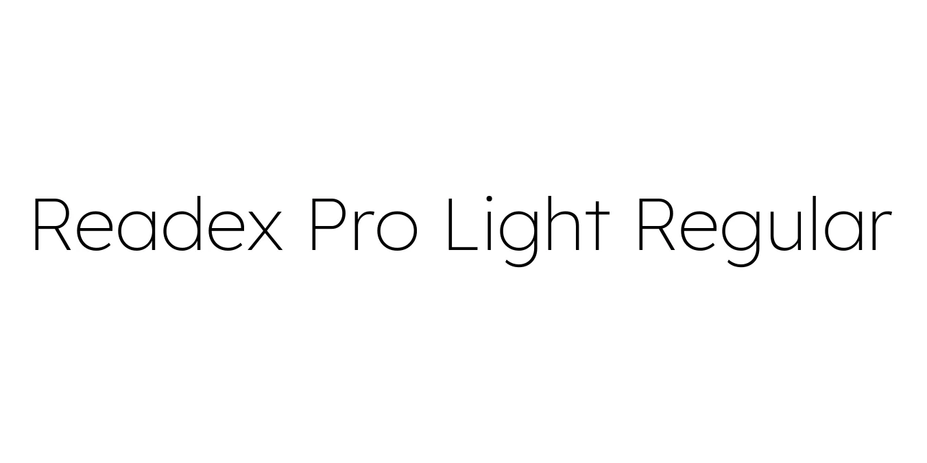Readex Pro Light Regular Font Preview