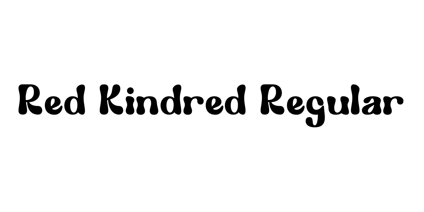 Red Kindred Regular Font Preview