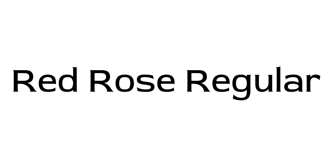 Red Rose Regular Font Preview