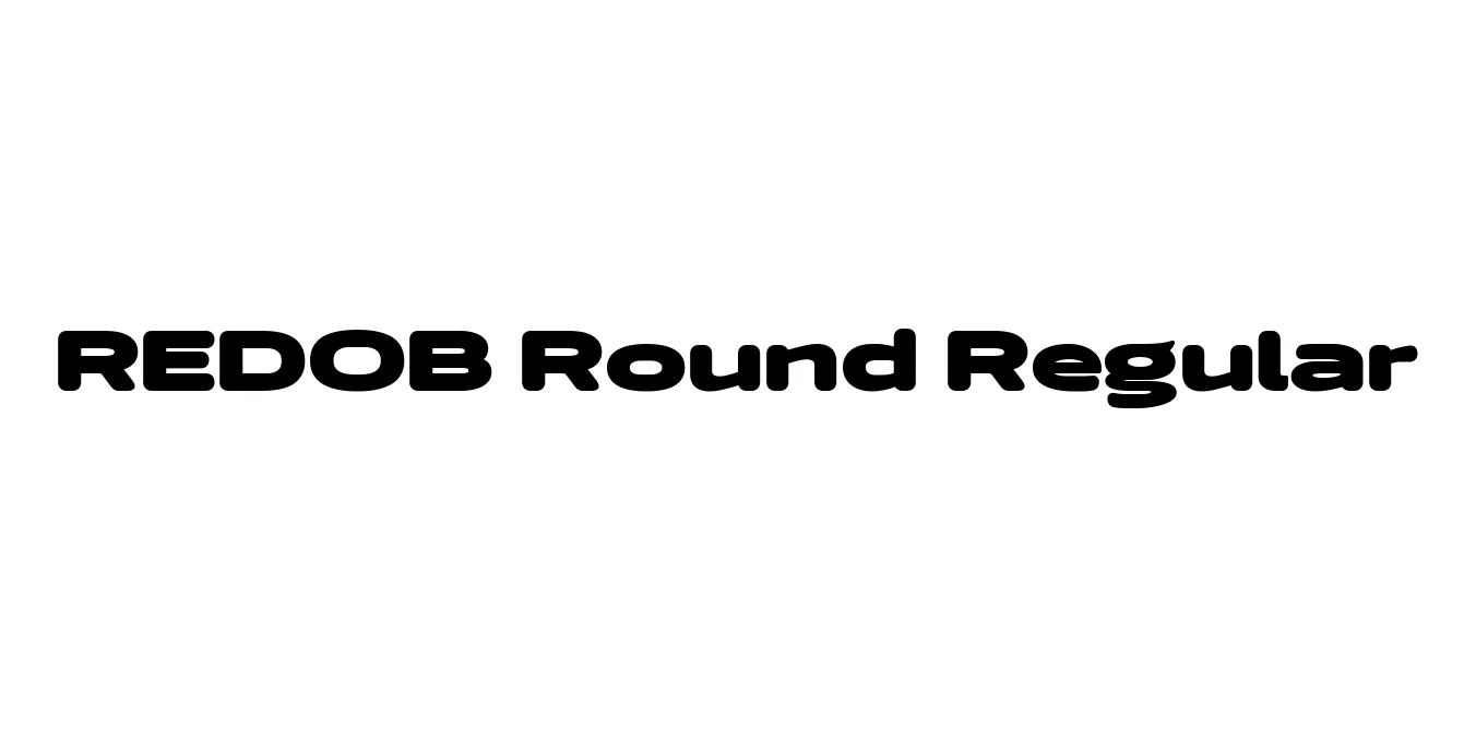REDOB Round Regular Font Preview