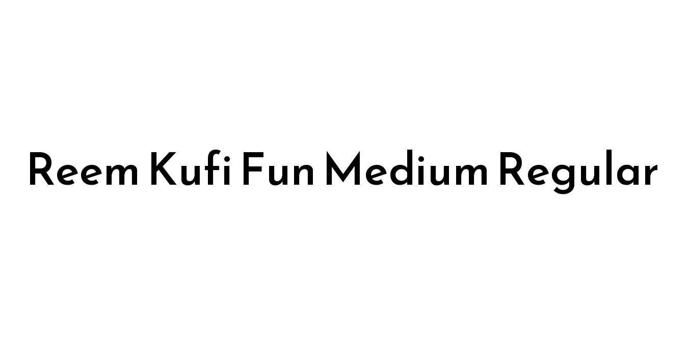 Reem Kufi Fun Medium Regular Font Preview