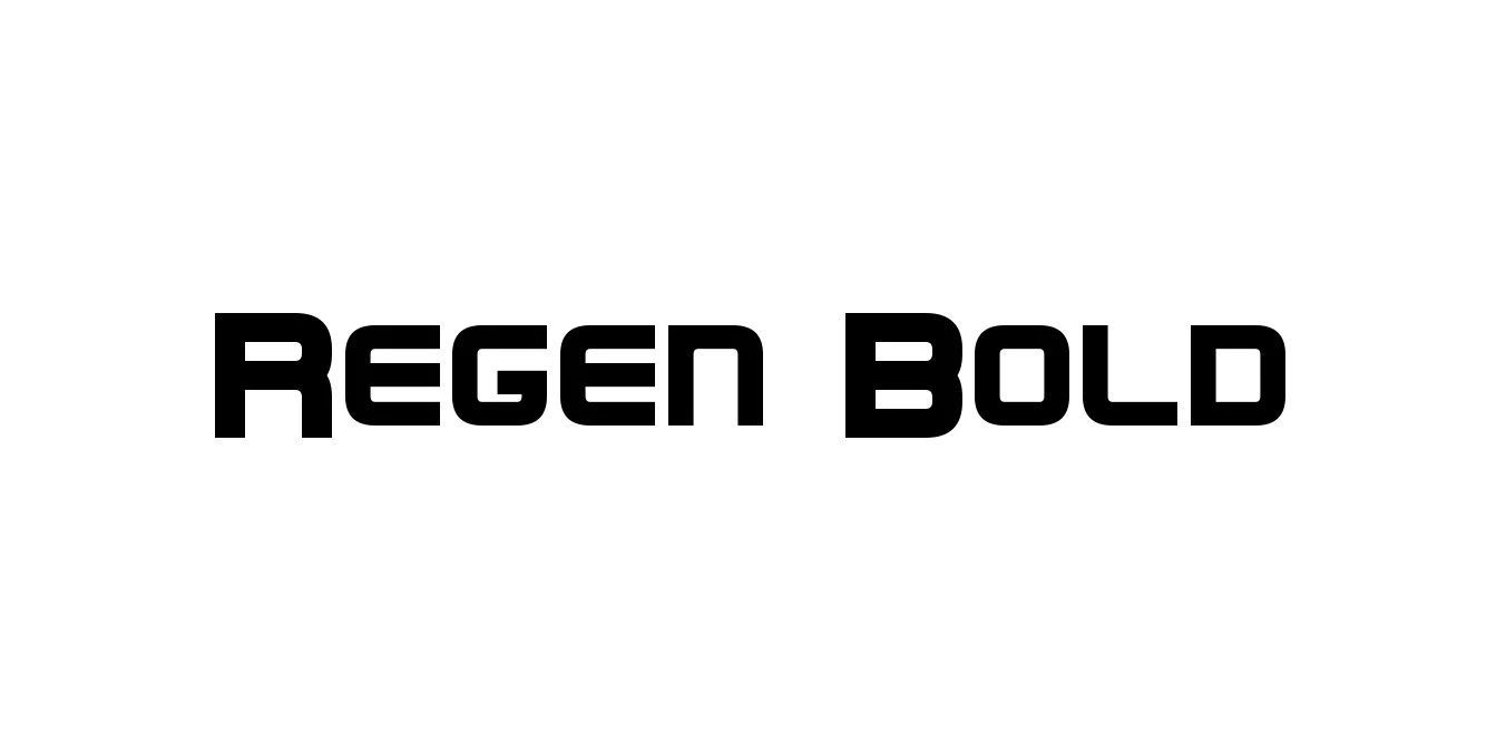 Regen Bold Font Preview
