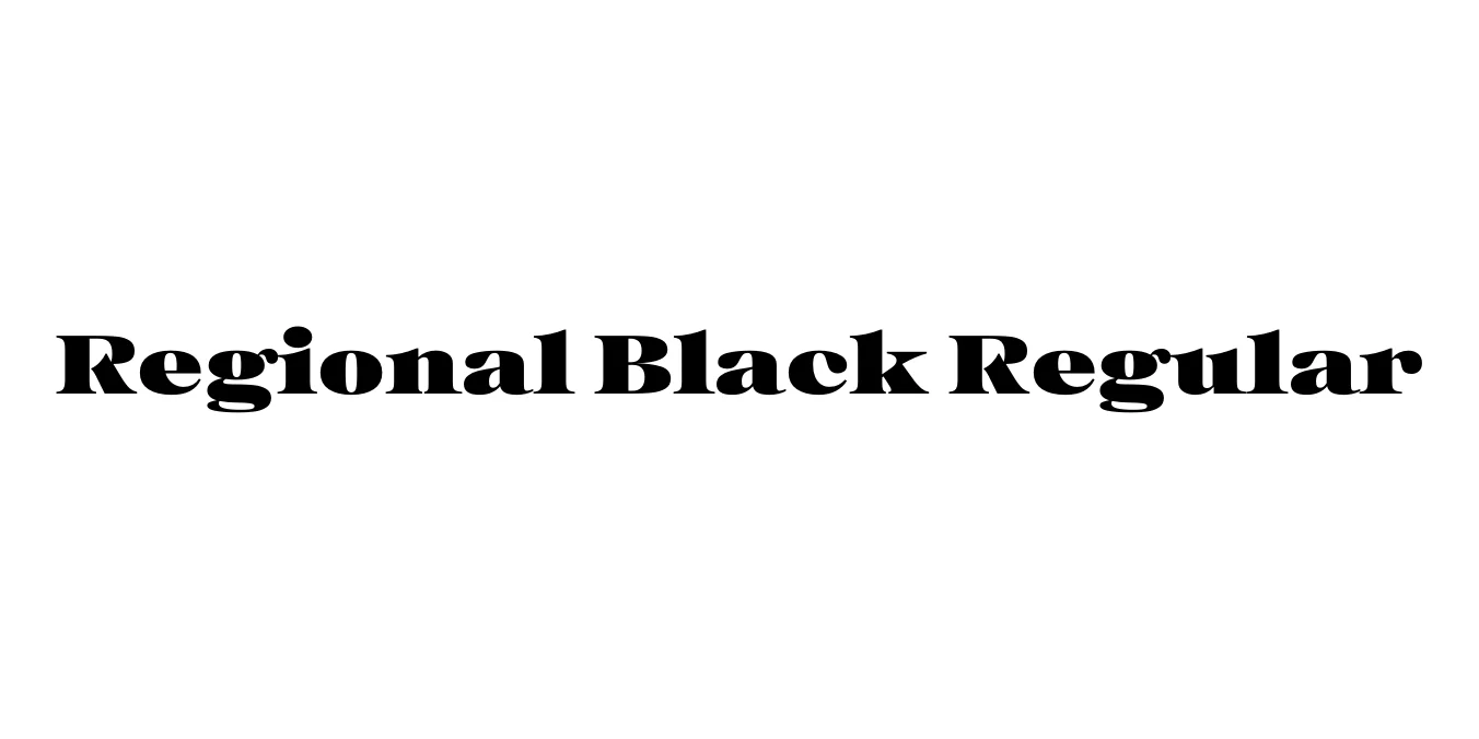 Regional Black Regular Font Preview