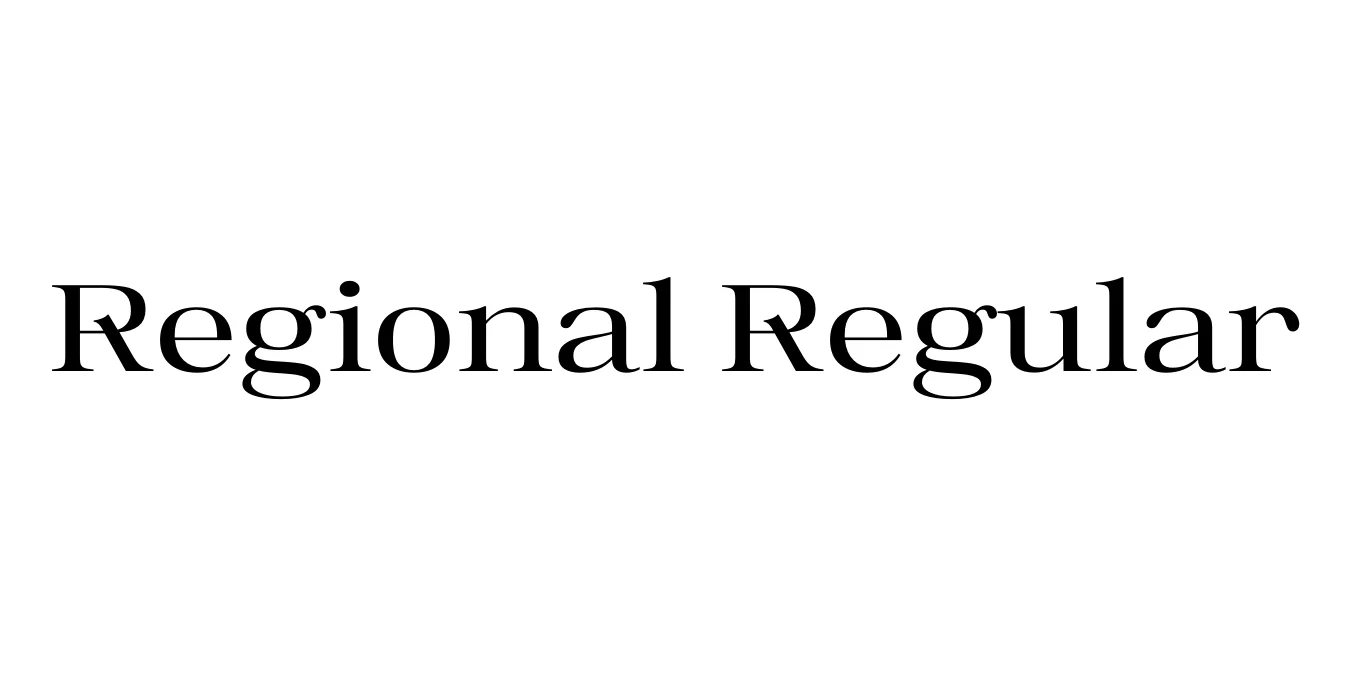 Regional Regular Font Preview