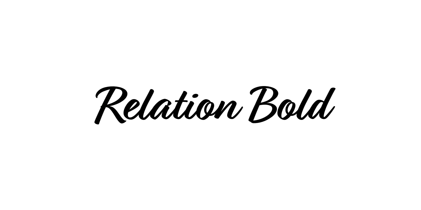 Relation Bold Font Preview