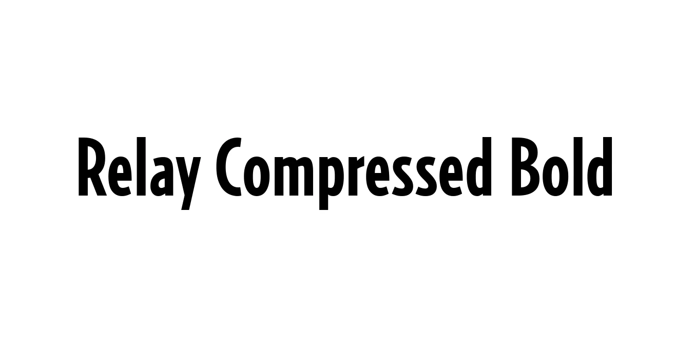 Relay Compressed Bold Font Preview