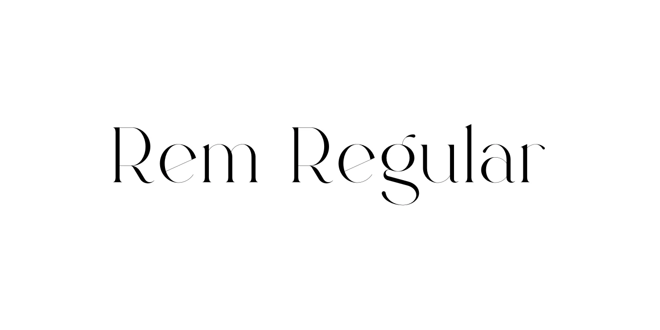 Rem Regular Font Preview