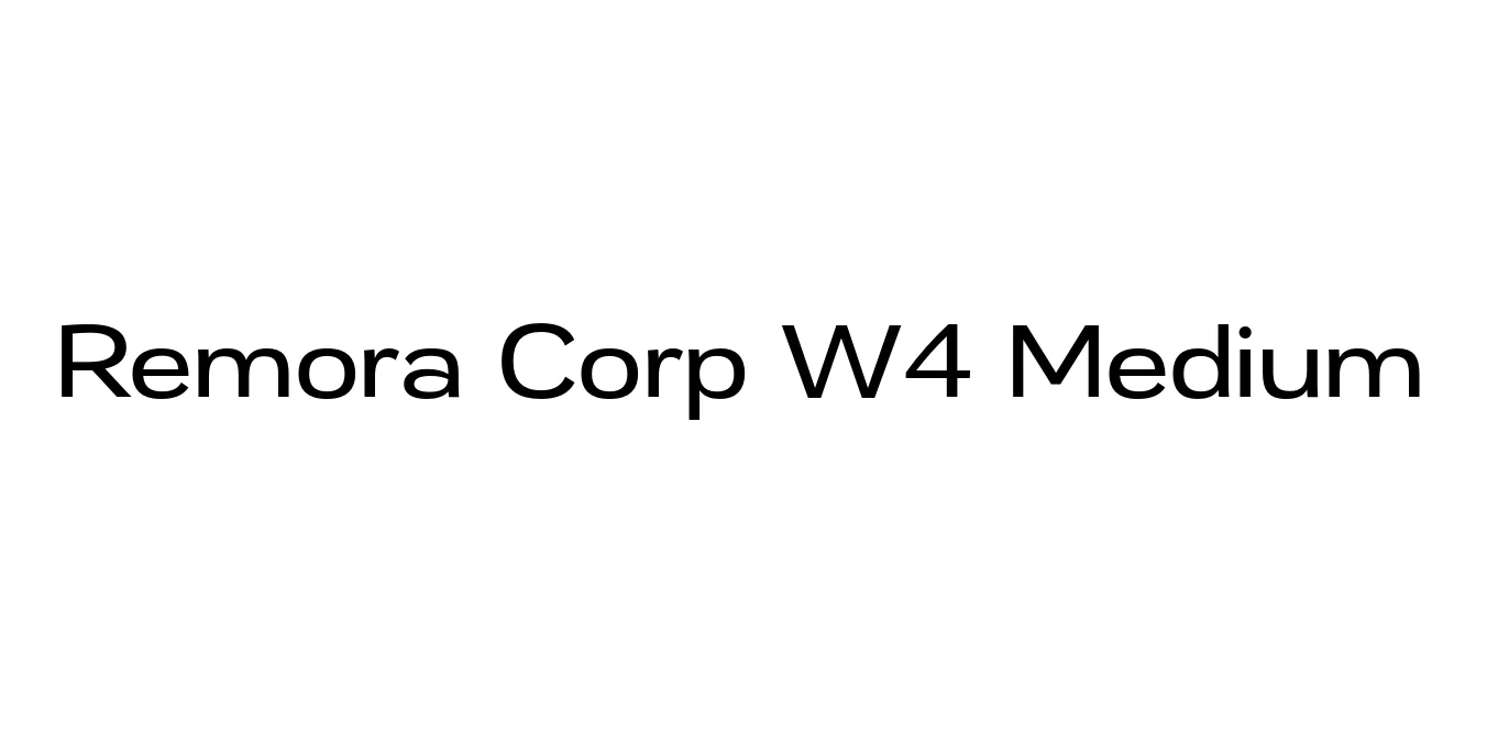 Remora Corp W4 Medium Font Preview
