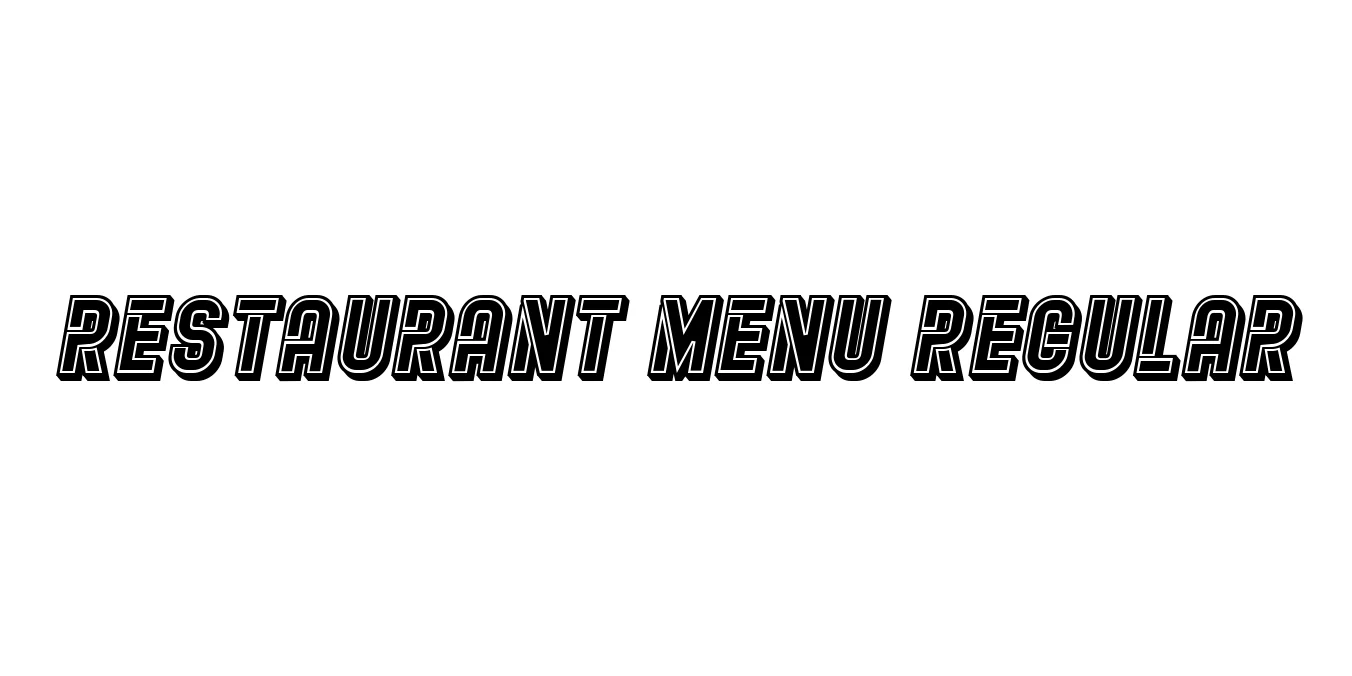 Restaurant Menu Regular Font Preview