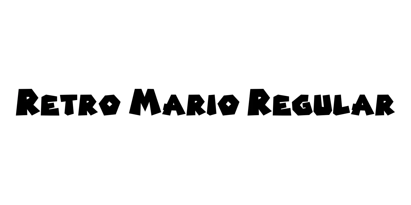 Retro Mario Regular Font Preview