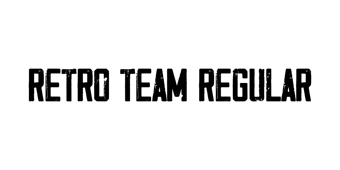 Retro Team Regular Font Preview