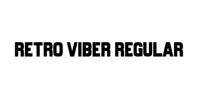 Retro Viber Regular Font Preview