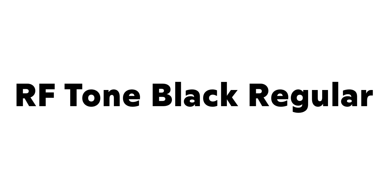RF Tone Black Regular Font Preview