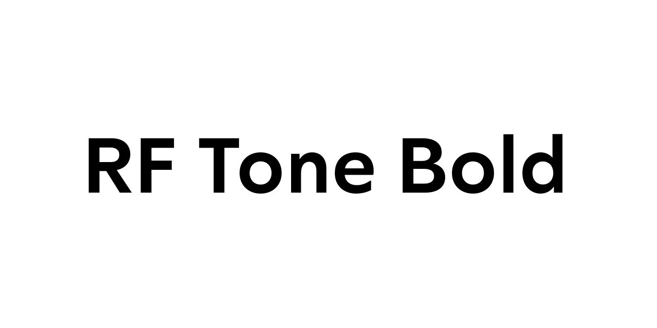 RF Tone Bold Font Preview