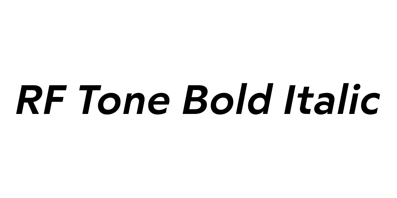 RF Tone Bold Italic Font Preview