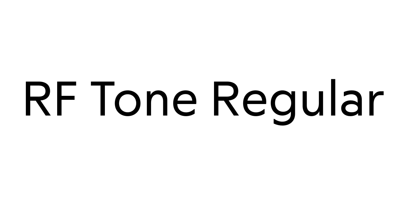 RF Tone Regular Font Preview