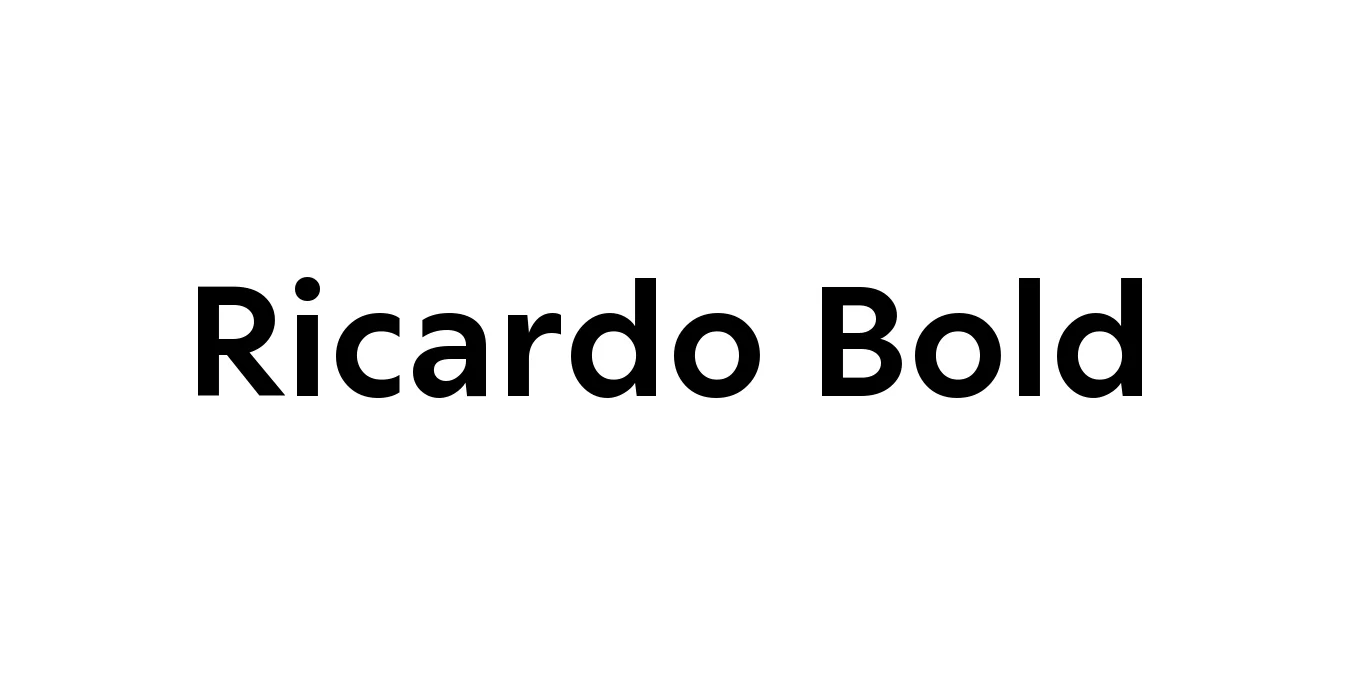 Ricardo Bold Font Preview
