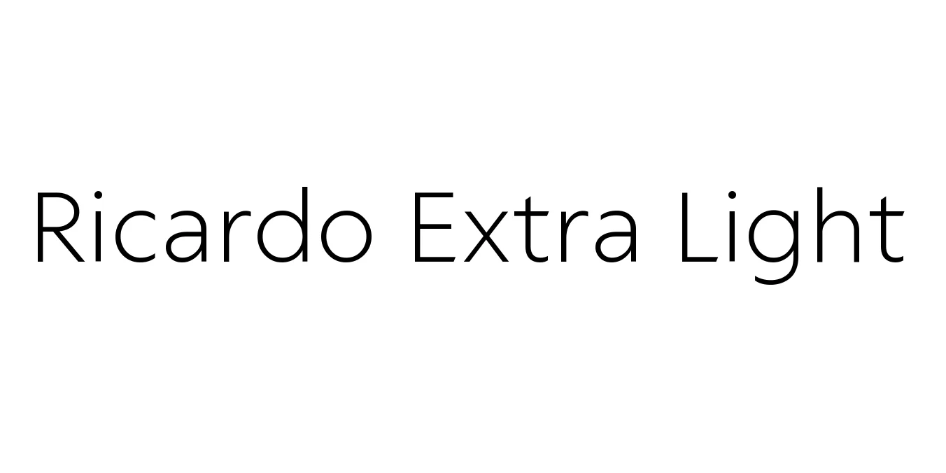 Ricardo Extra Light Font Preview