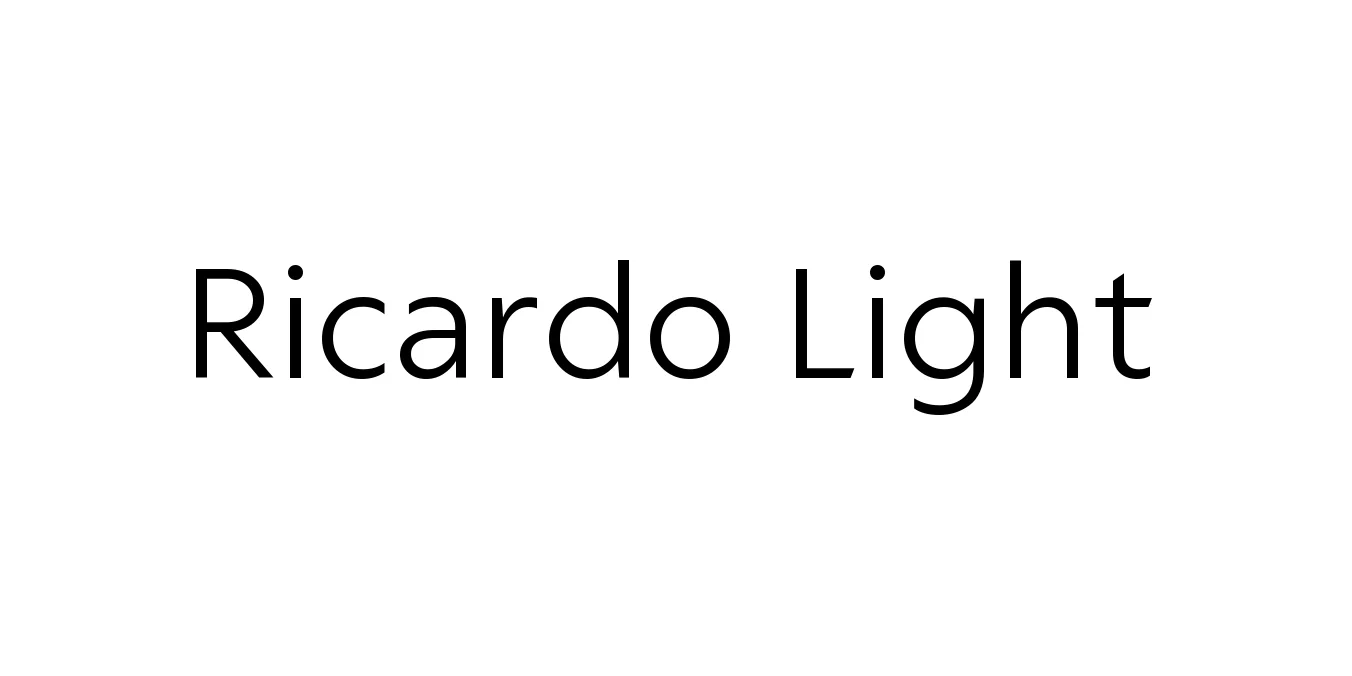 Ricardo Light Font Preview