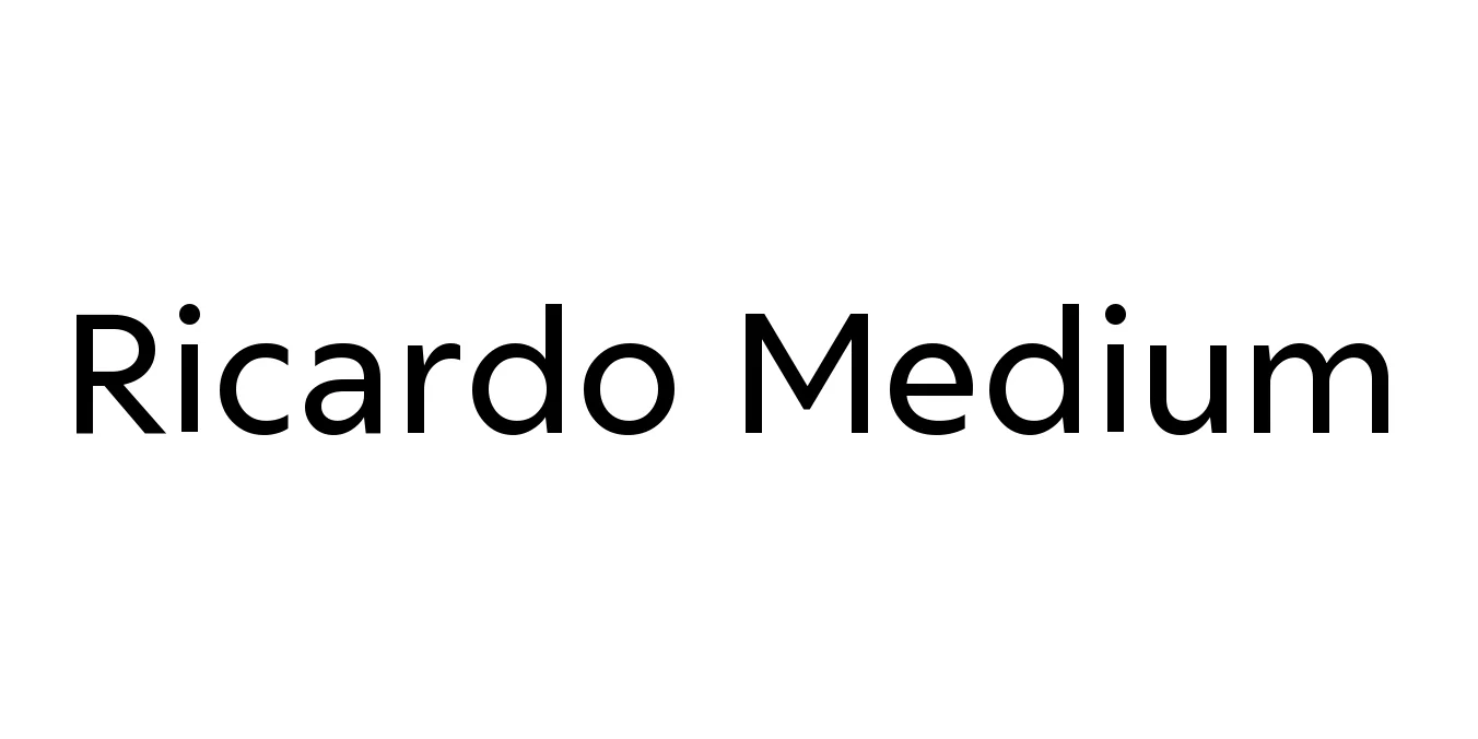 Ricardo Medium Font Preview
