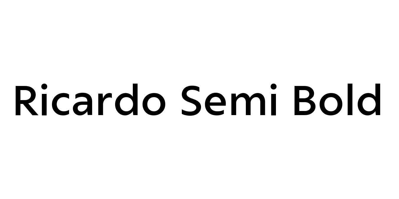 Ricardo Semi Bold Font Preview