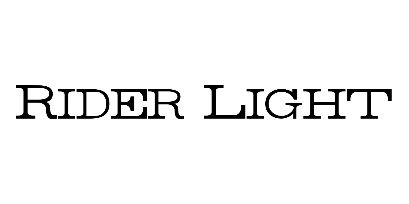 Rider Light Font Preview