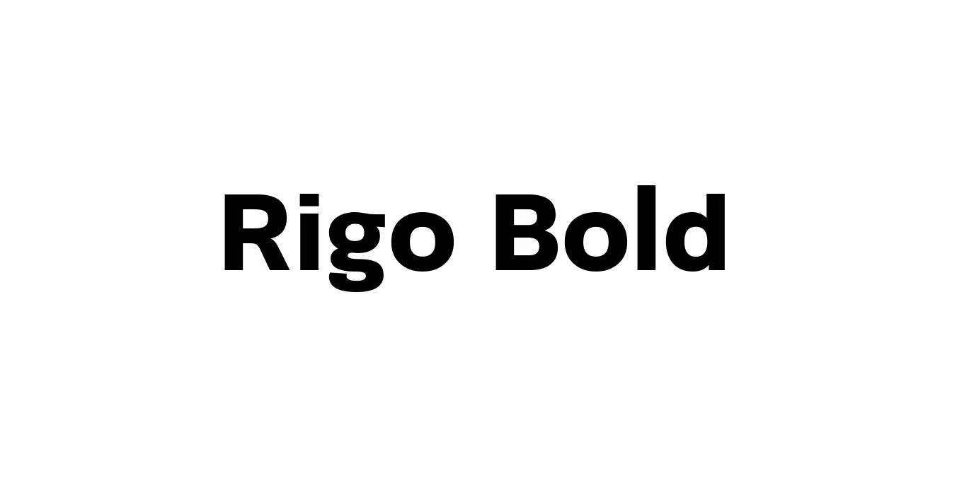 Rigo Bold Font Preview