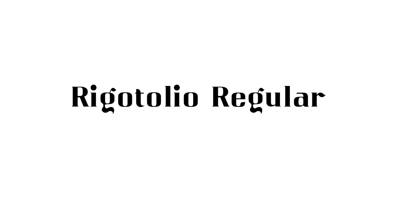 Rigotolio Regular Font Preview
