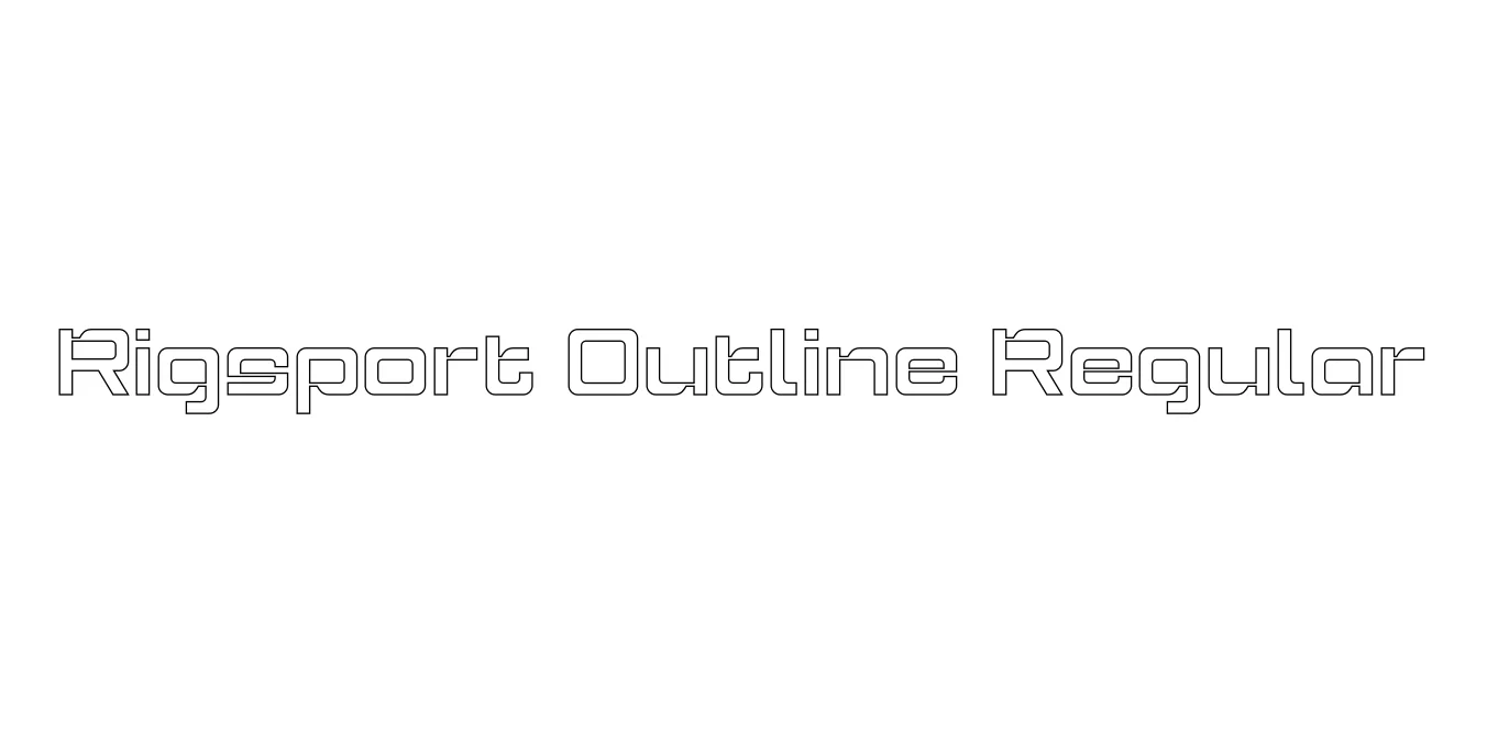 Rigsport Outline Regular Font Preview