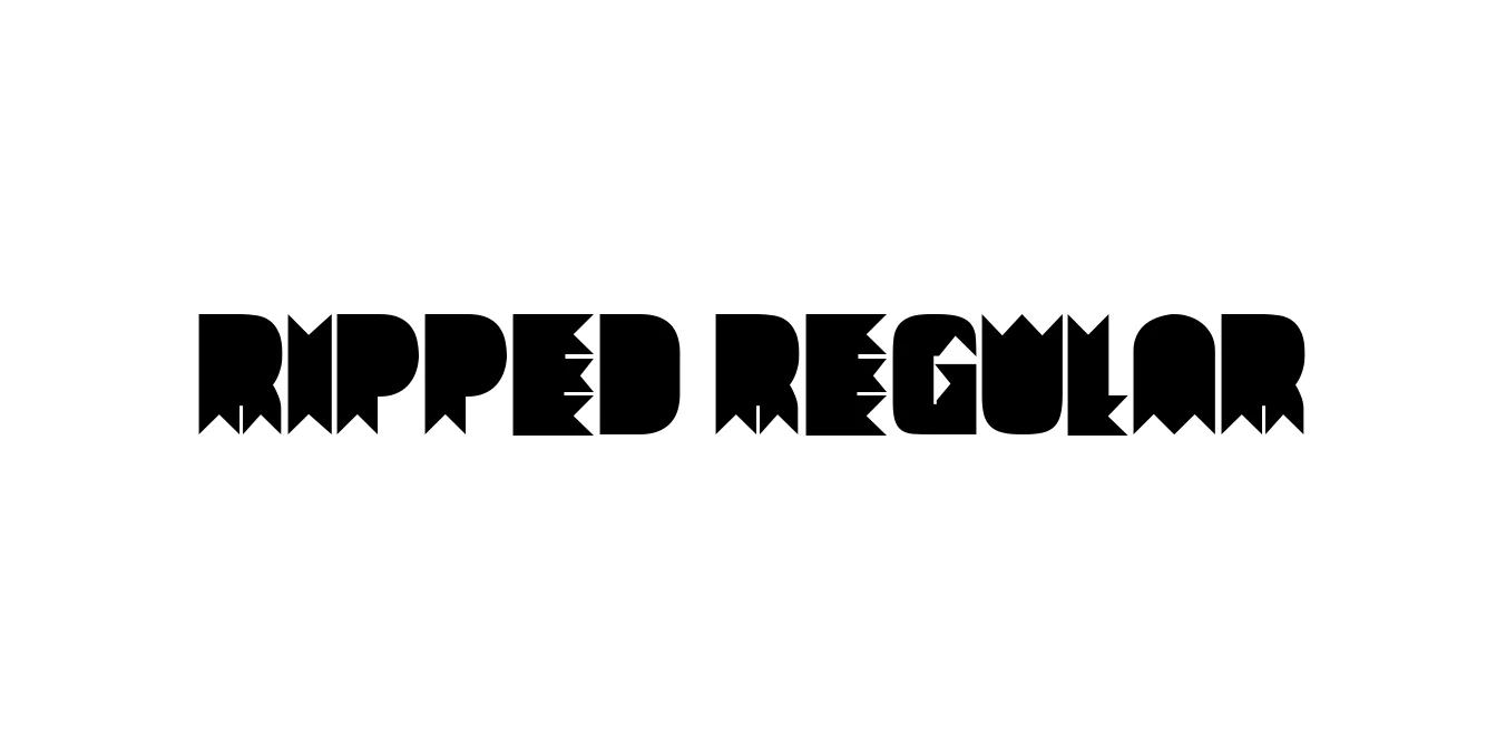 Ripped Regular Font Preview
