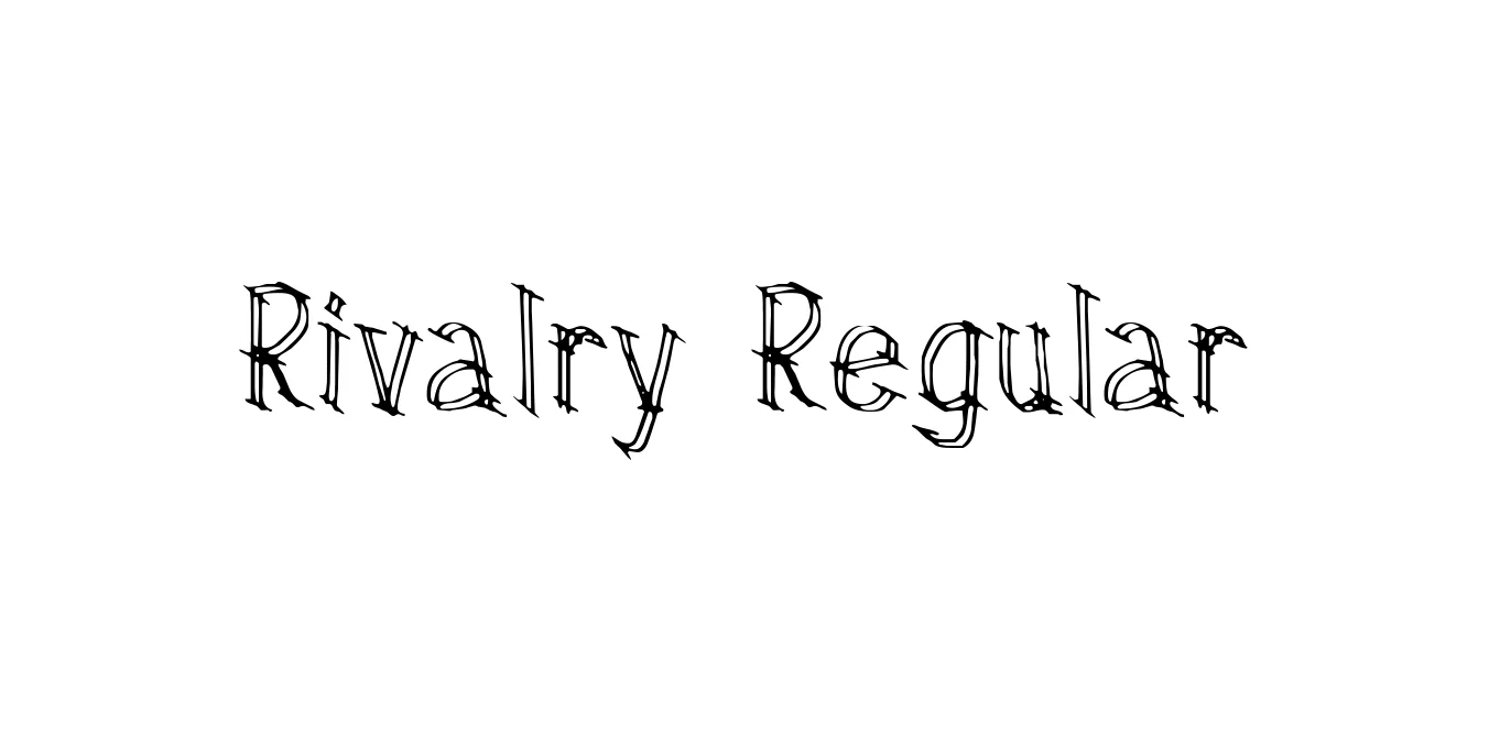 Rivalry Regular Font Preview