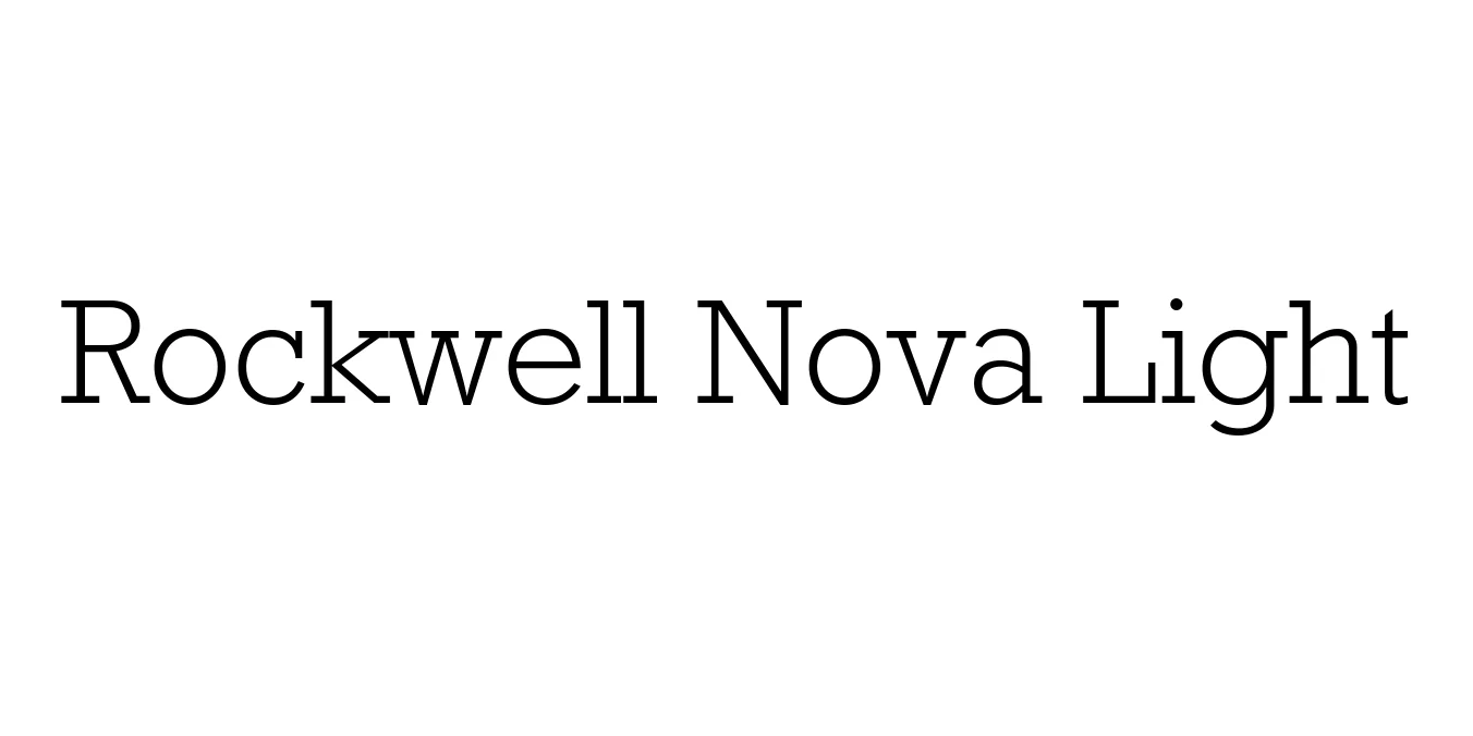 Rockwell Nova Light Font Preview