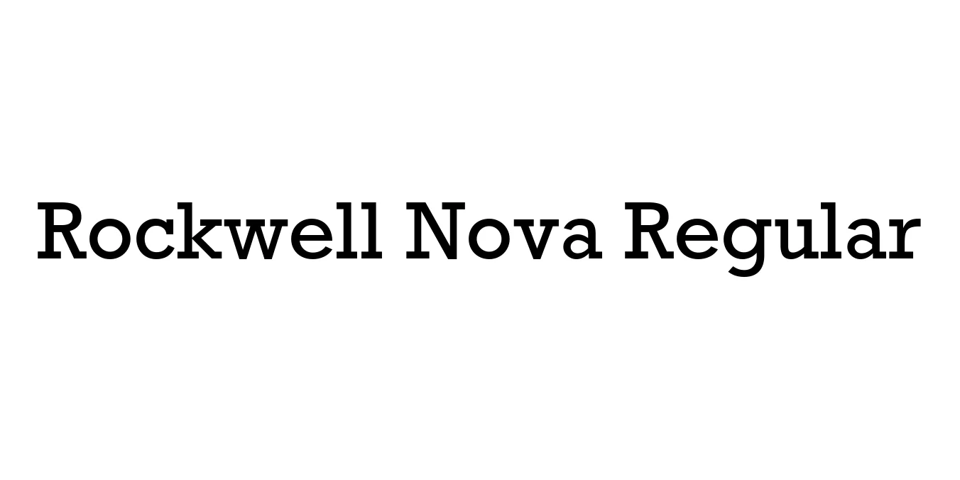 Rockwell Nova Regular Font Preview
