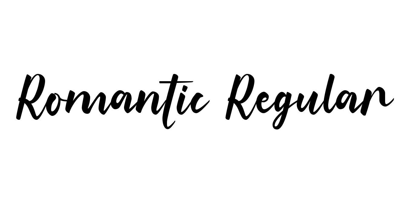 Romantic Regular Font Preview