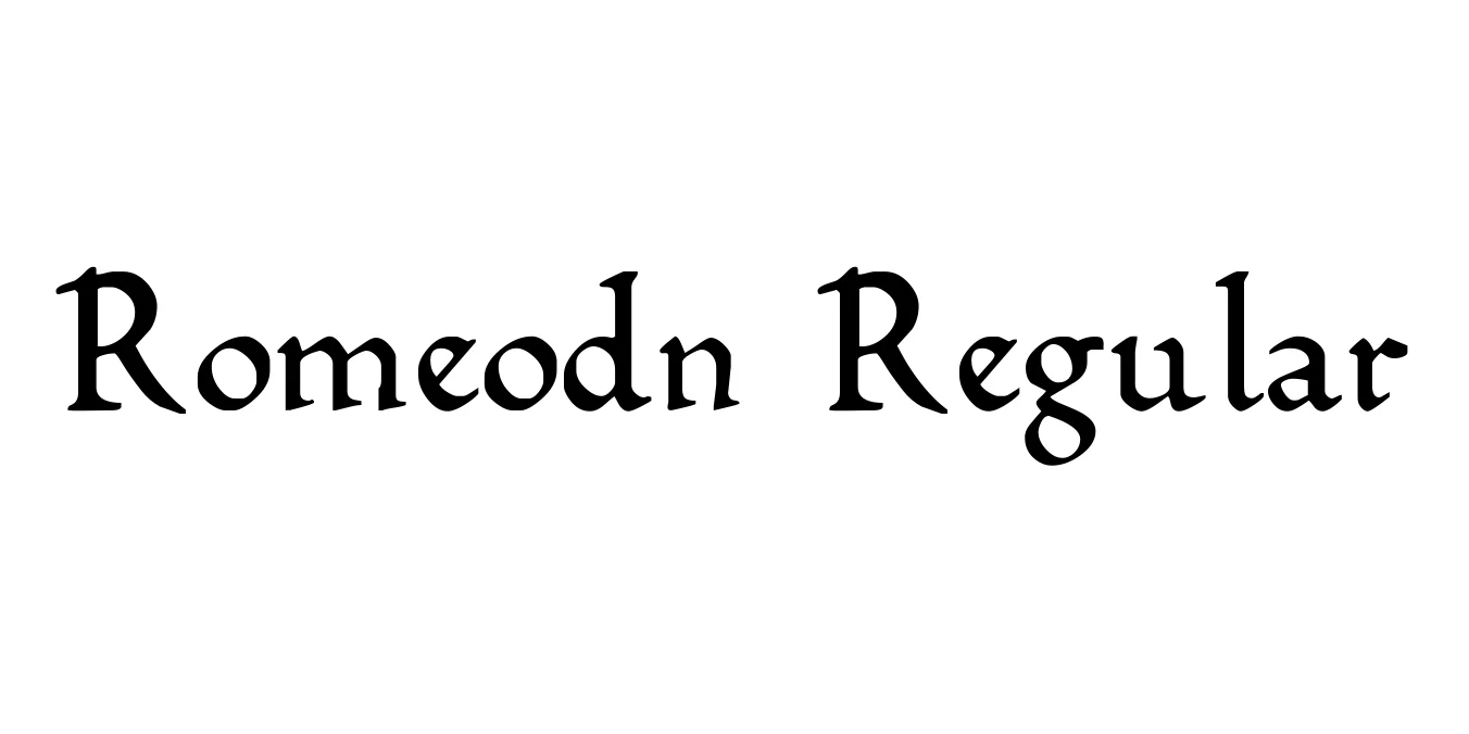 Romeodn Regular Font Preview
