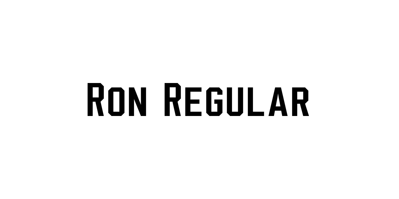 Ron Regular Font Preview