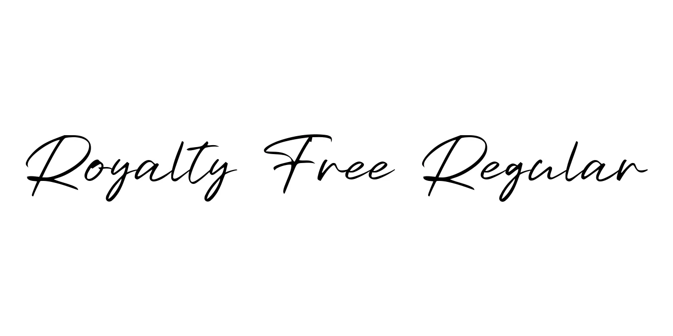 Royalty Free Regular Font Preview