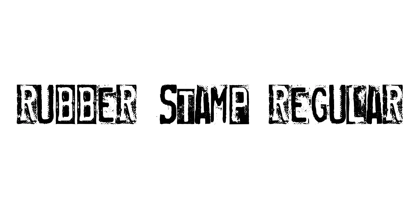 RUBBER STAMP Regular Font Preview