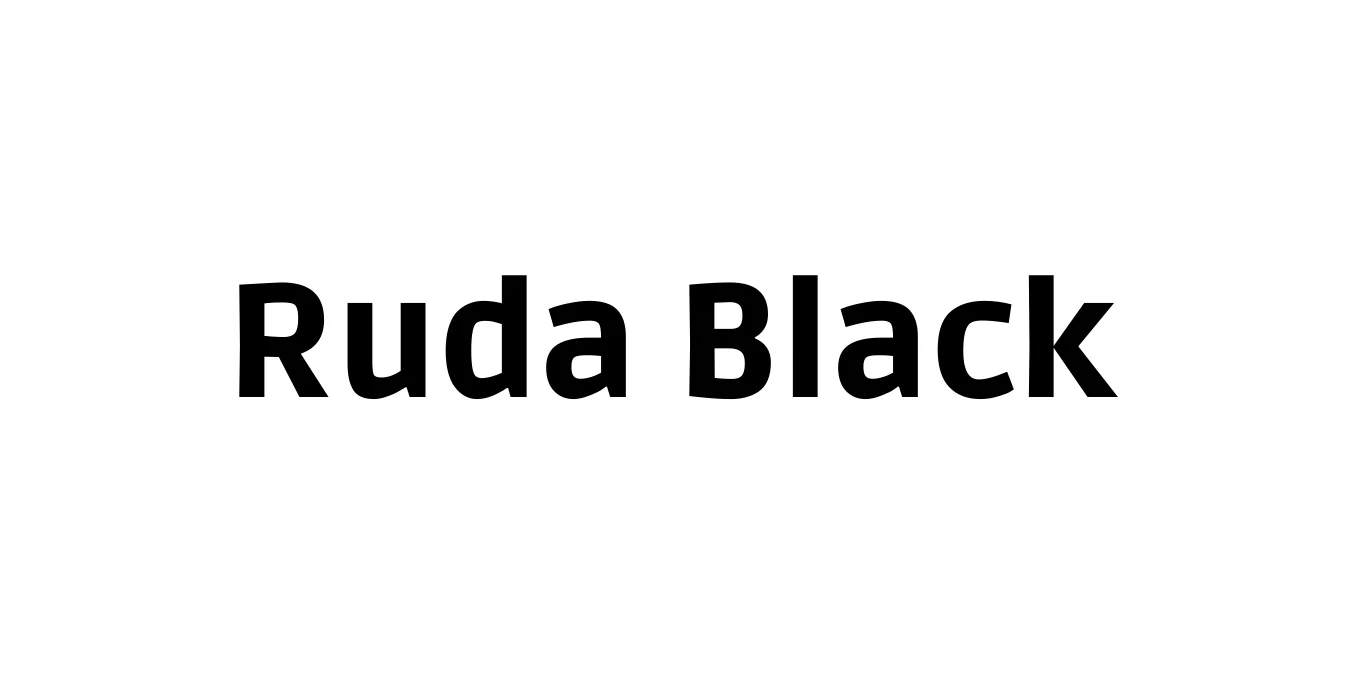Ruda Black Font Preview