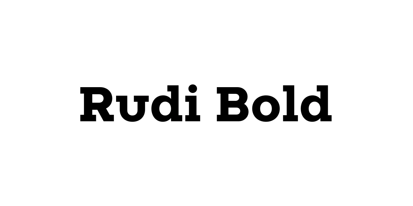 Rudi Bold Font Preview