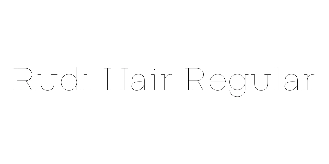 Rudi Hair Regular Font Preview