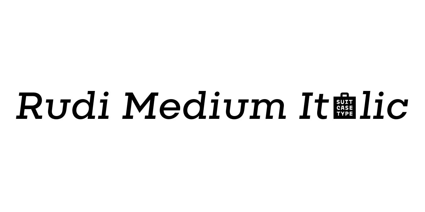 Rudi Medium Italic Font Preview
