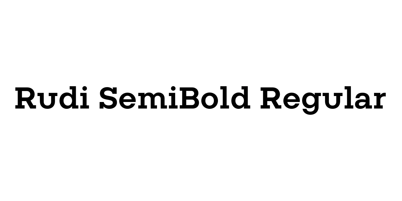 Rudi SemiBold Regular Font Preview