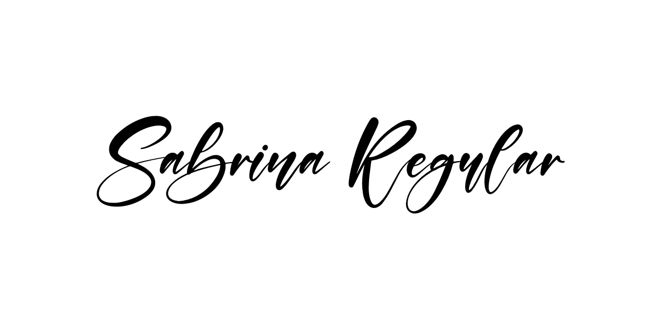 Sabrina Regular Font Preview