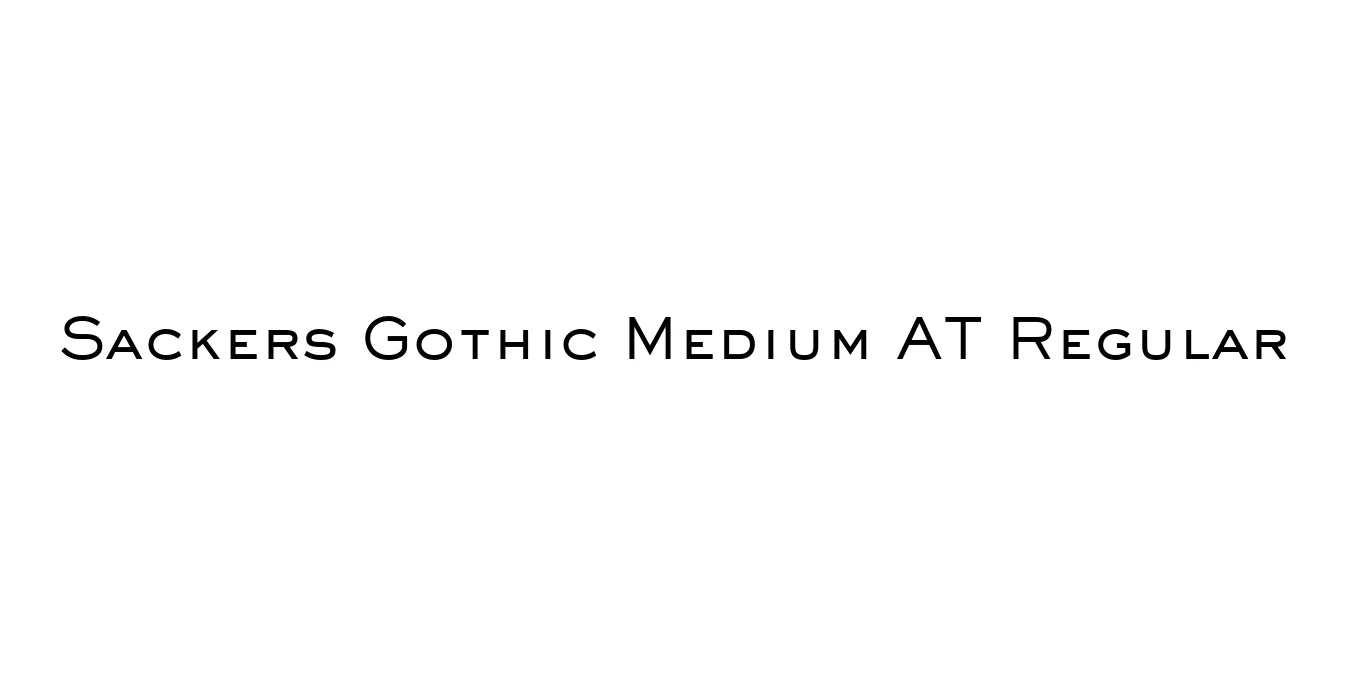 Sackers Gothic Medium AT Regular Font Preview
