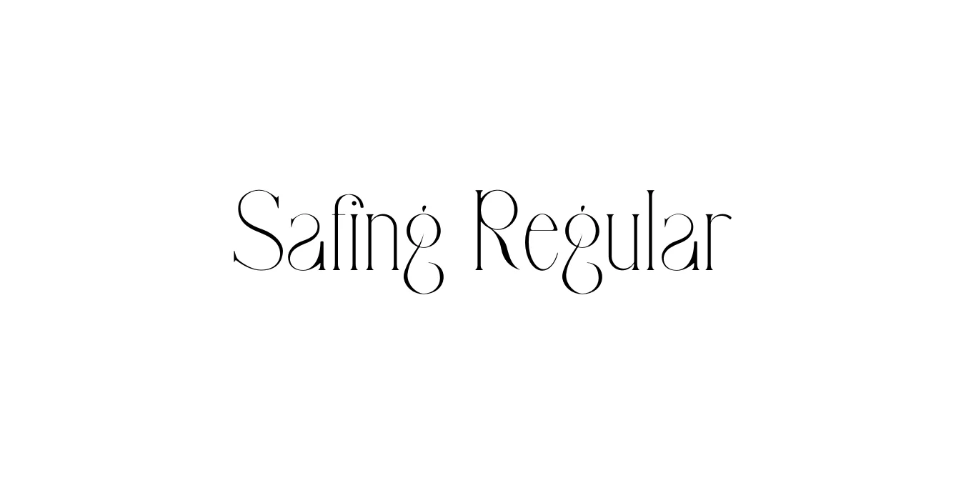 Safing Regular Font Preview