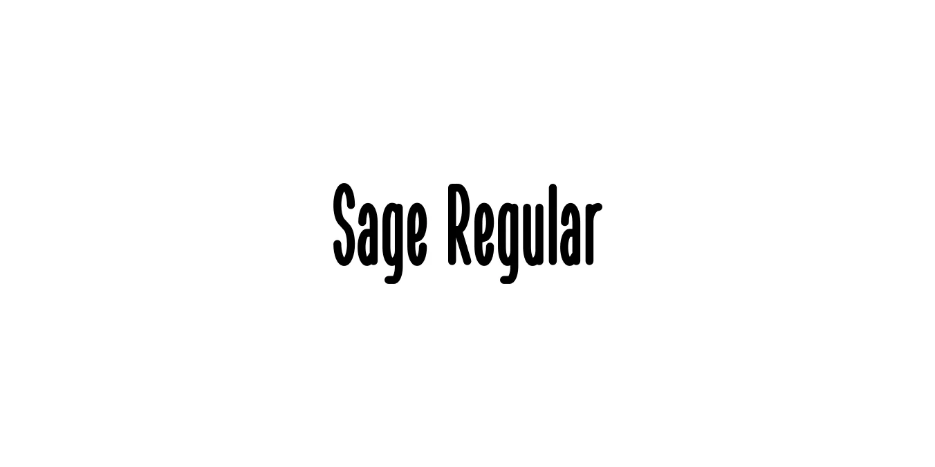 Sage Regular Font Preview