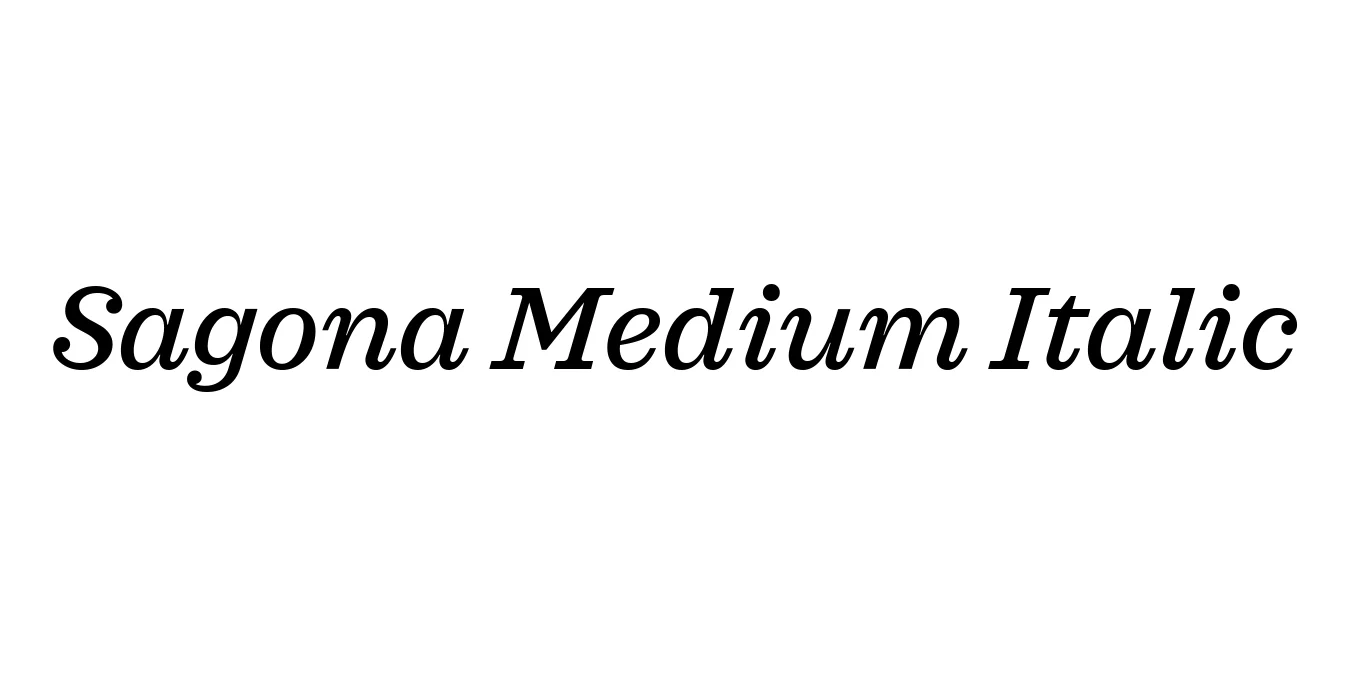 Sagona Medium Italic Font Preview