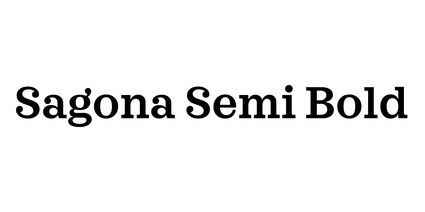 Sagona Semi Bold Font Preview