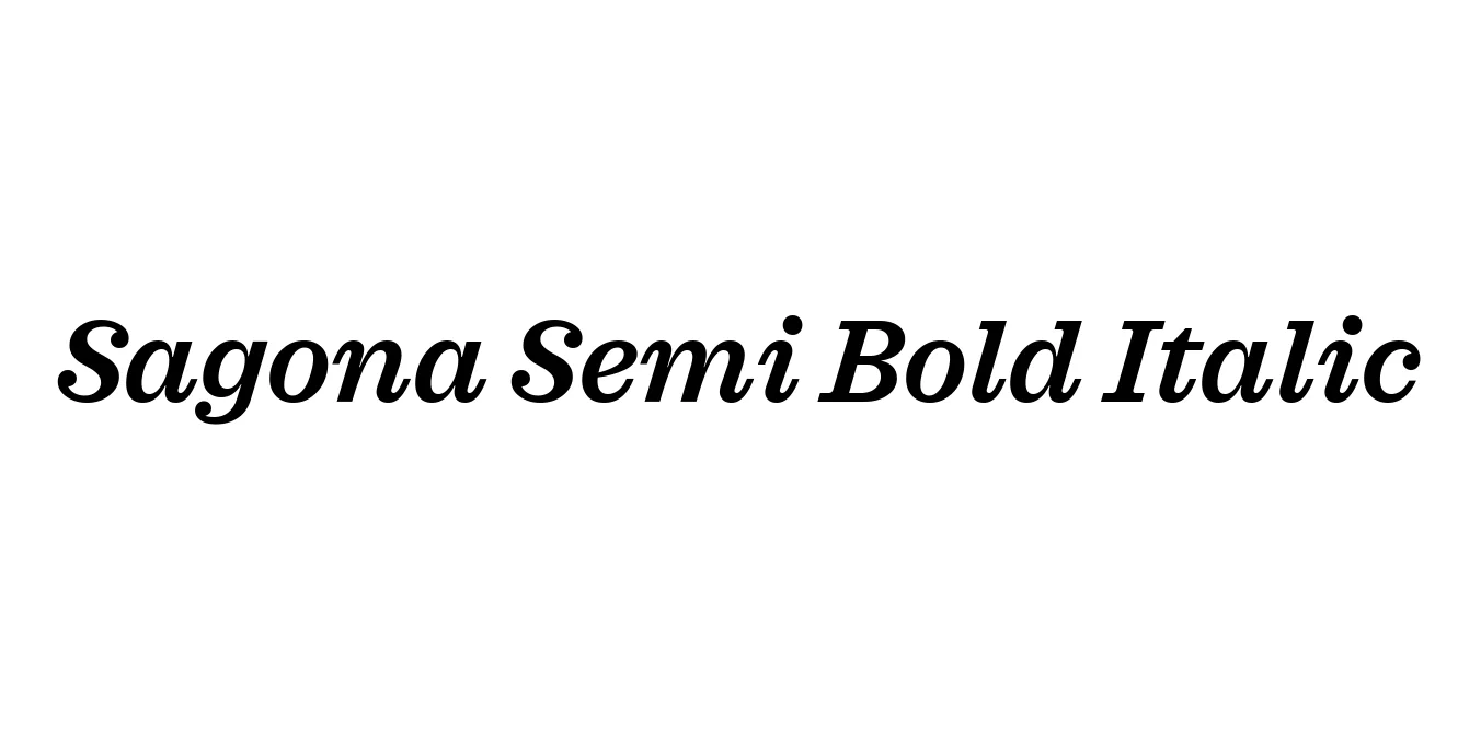 Sagona Semi Bold Italic Font Preview